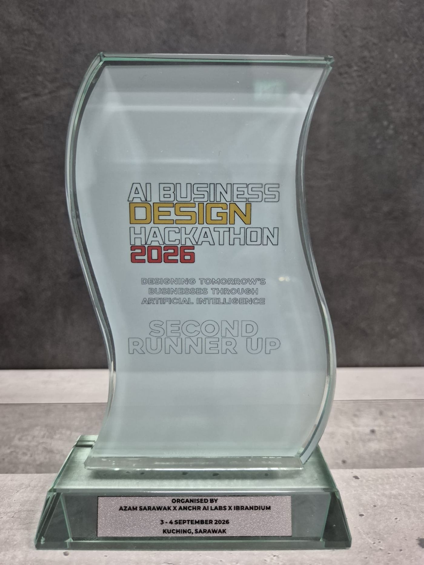 Second runner-up trophy